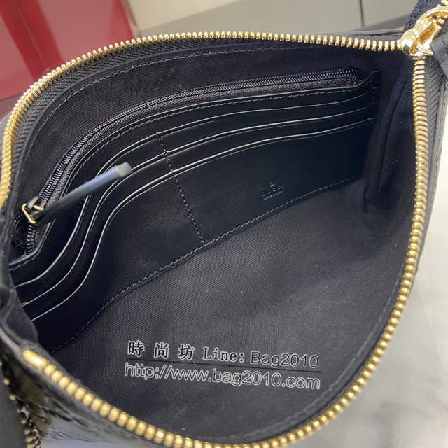 Gucci專櫃古馳最新款原廠牛皮鏈條包麻將包 jh1971型號：779791